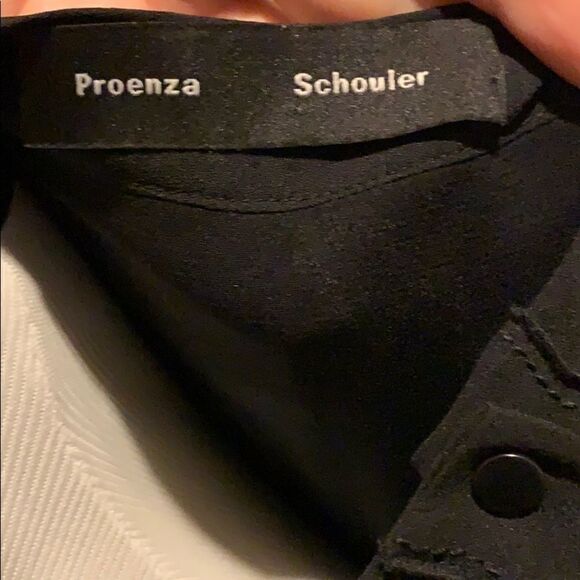 Proenza Schouler NWOT Pleated Silk Drop Waist Mini Dress in Black Size 8 - Picture 12 of 12